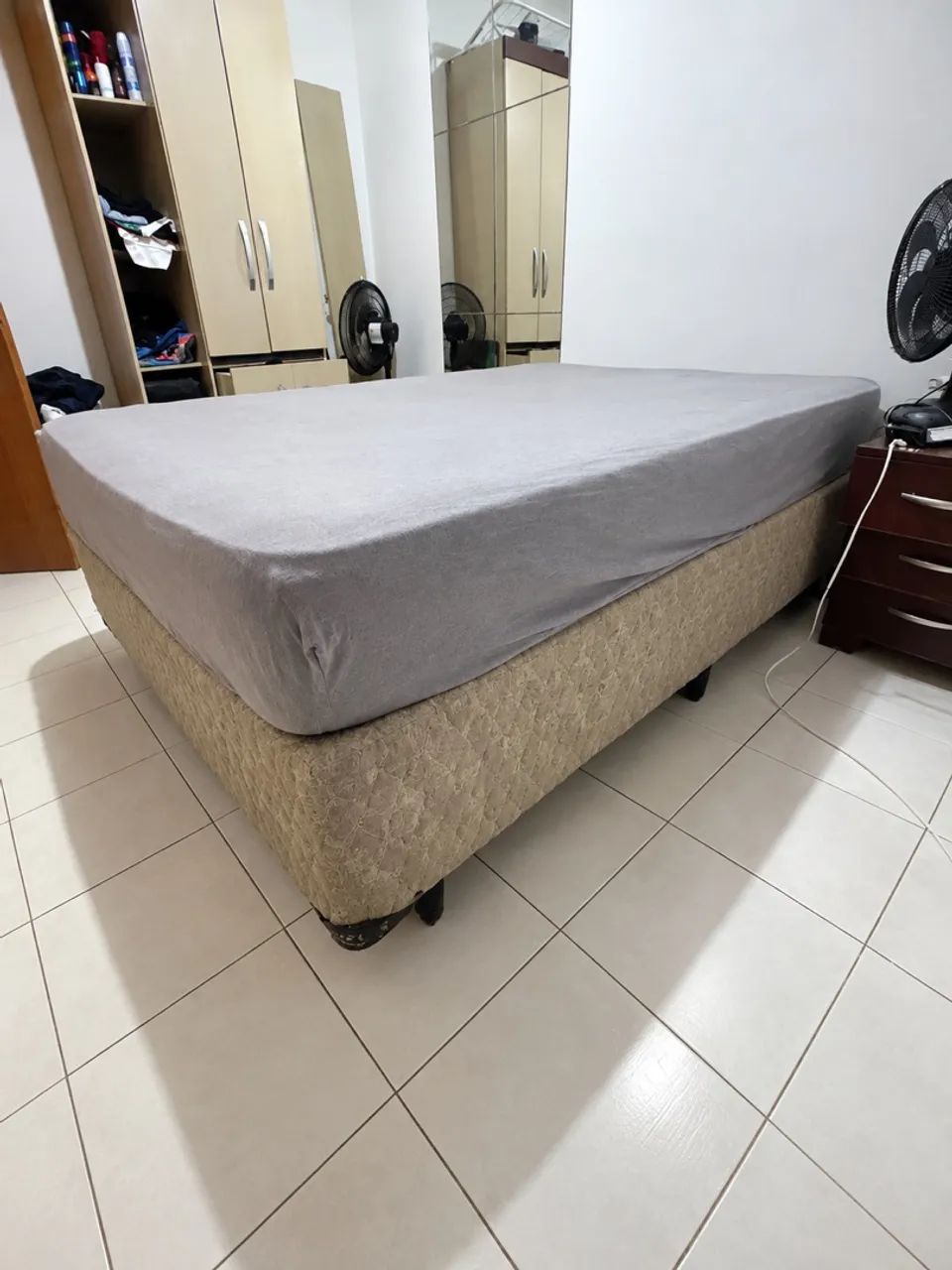 Cama Box Casal - Base Bege - Foto 2