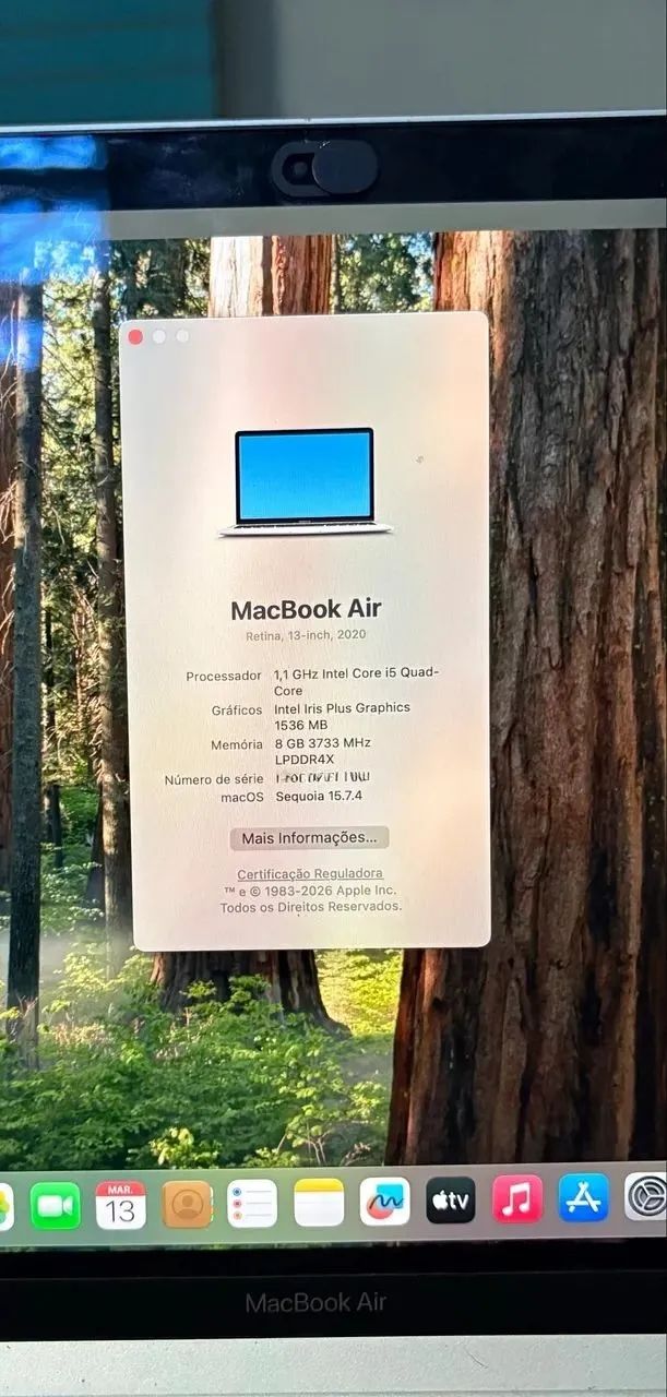 Macbook Air 2020 Intel Core i5 todo bom  - Foto 4