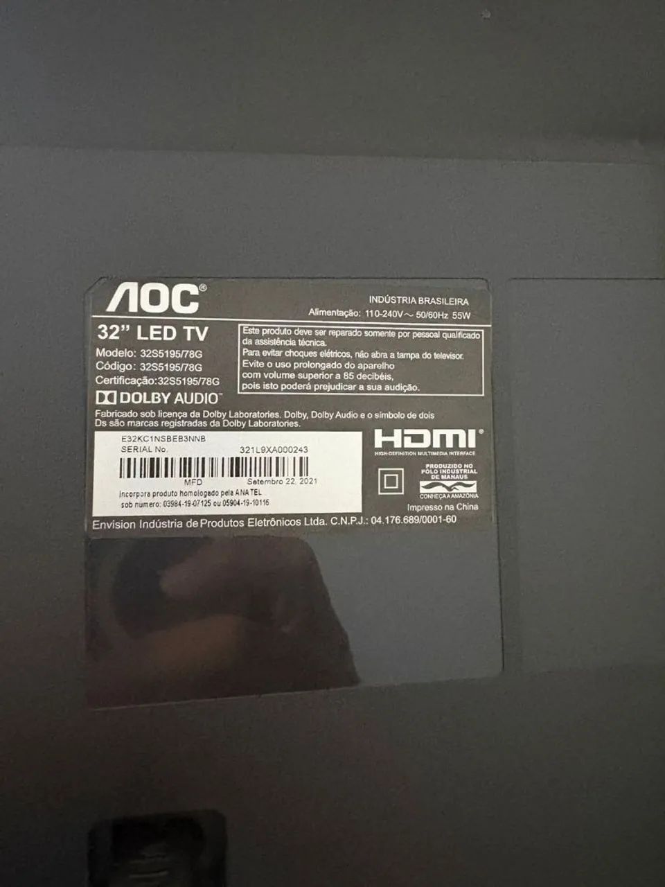 Tv AOC 32 Polegadas  - Foto 3