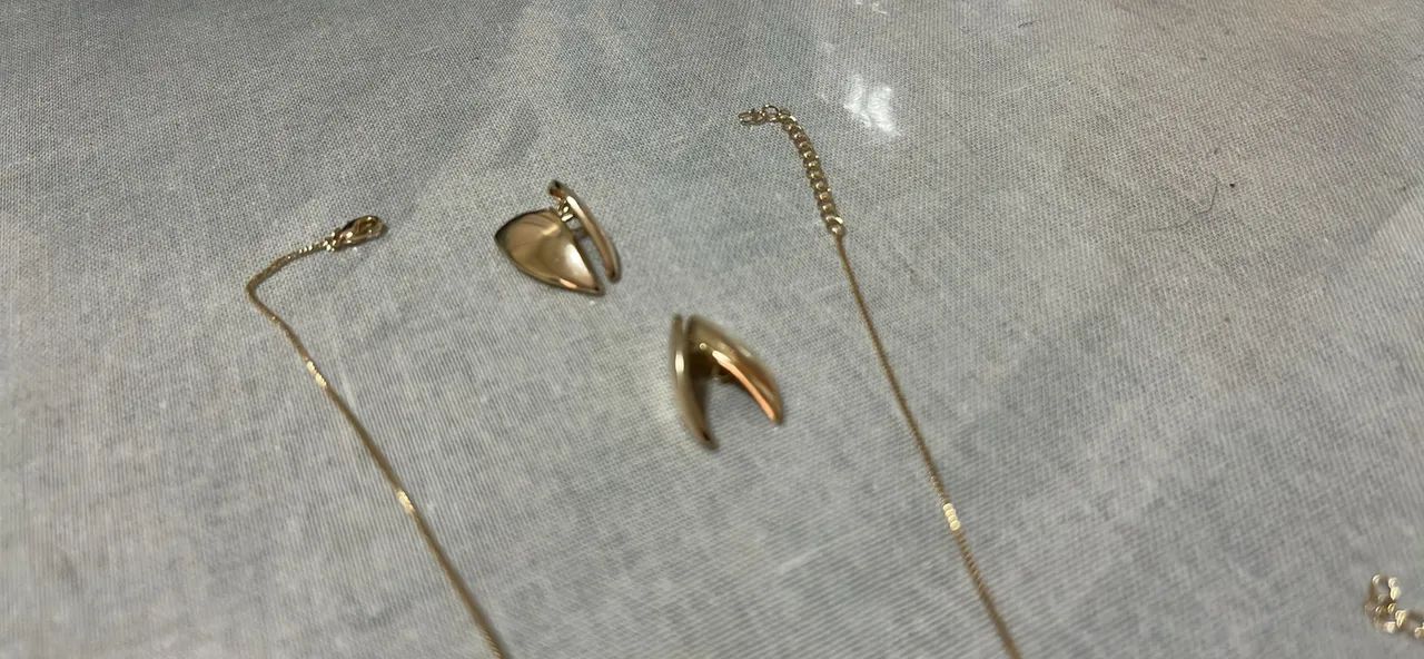 Conjunto Dourado Orgânico (Colar + Pulseira + Brinco) - Foto 2