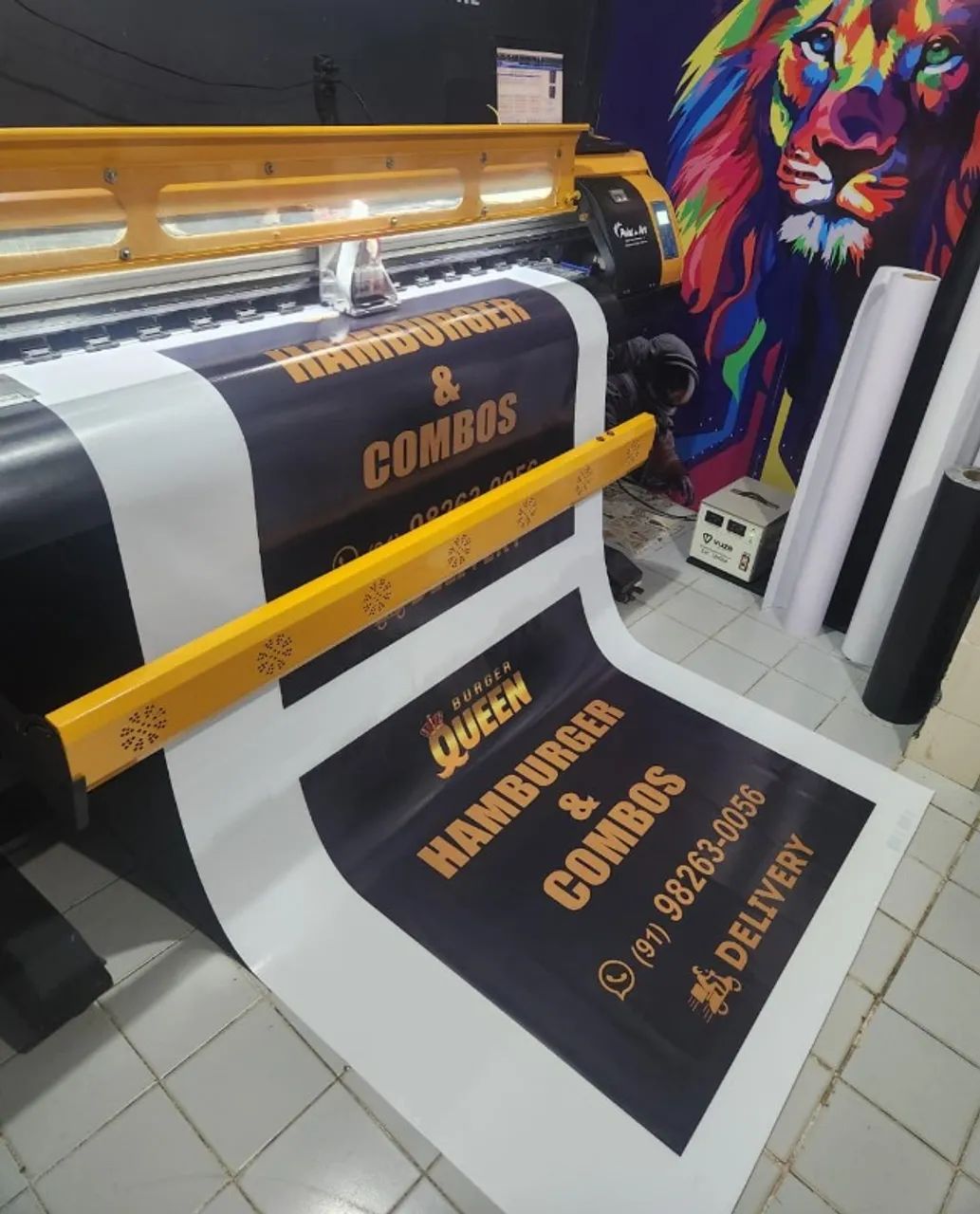 Vendo plotter de impressão com boca de 1,60m, com cabeça XP600 nova, cap novo, damper todo - Foto 2