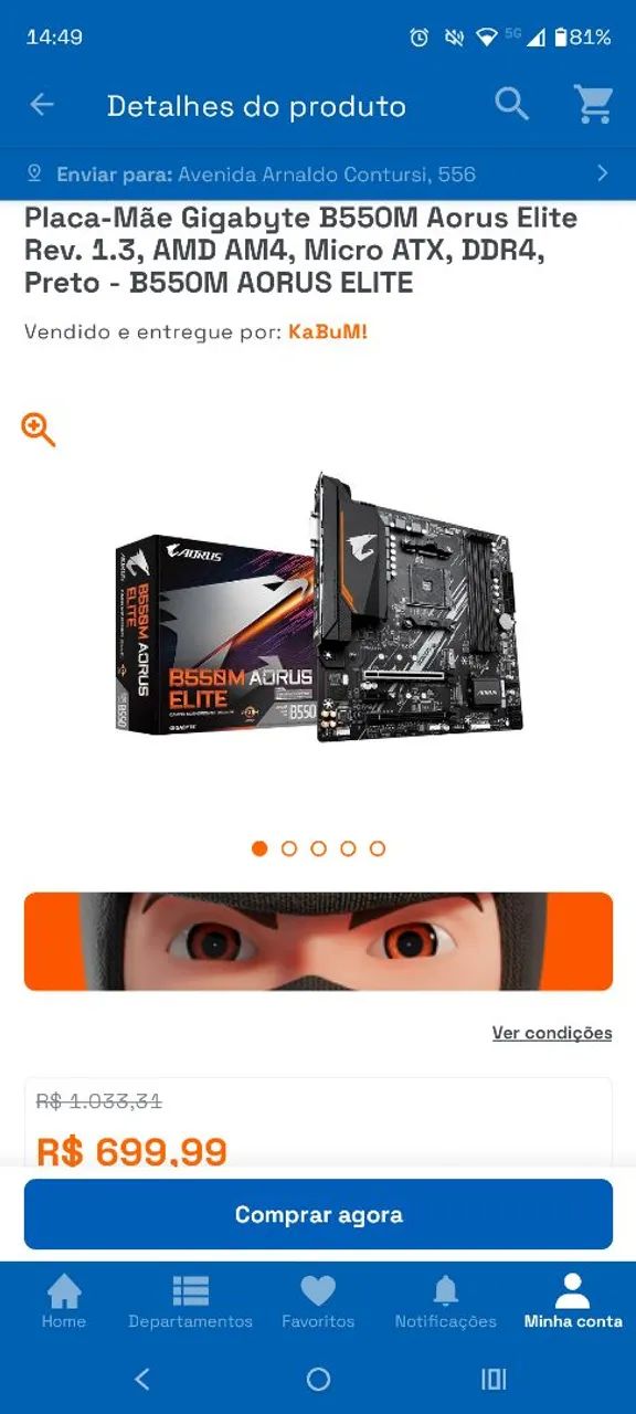 Aorus Elite - Nunca Usada 