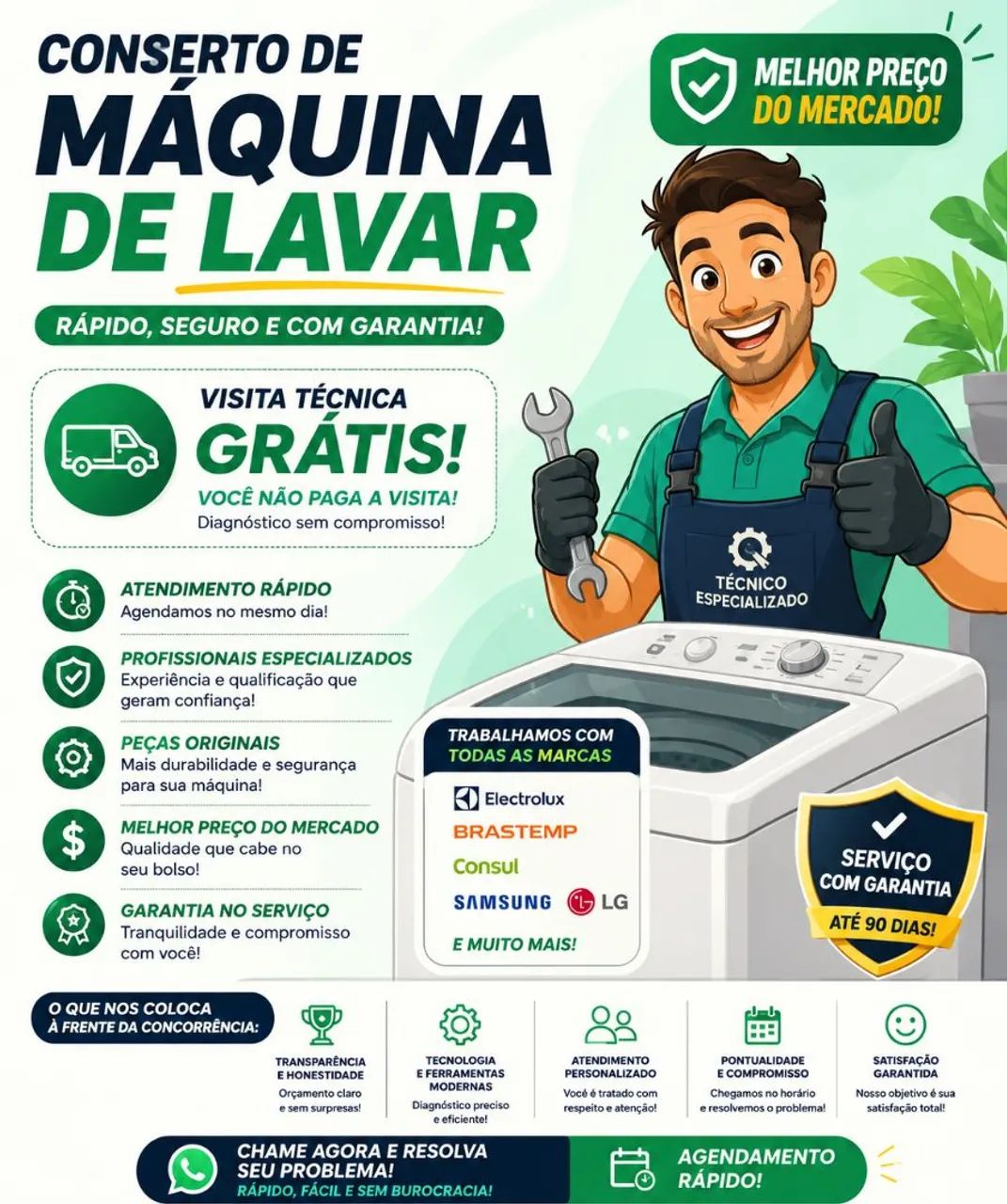 Conserto de Máquinas de Lavar e Lava e Seca | Atendimento Rápido