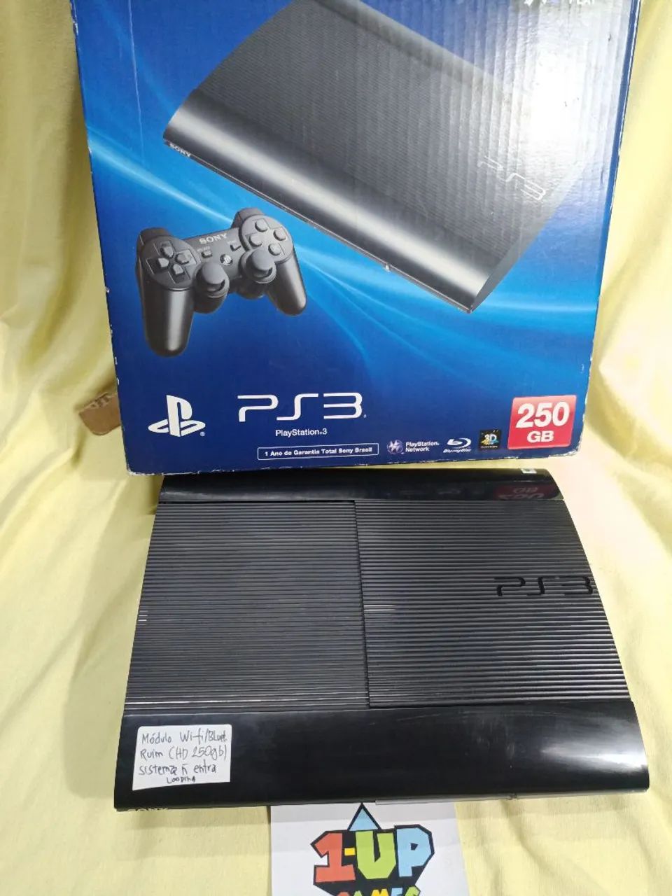 Playstation 3 super slim com defeito + caixa.