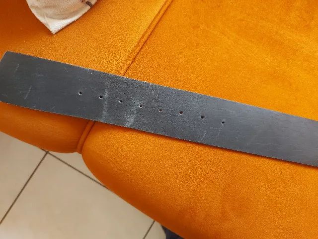 cinto de couro legítimo, cor preto, marca , comprimento 1,05 cm - Foto 4