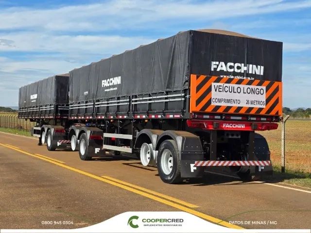 Rodotrem Graneleiro Facchini Zero Km 2027 Dolly 5ª Roda