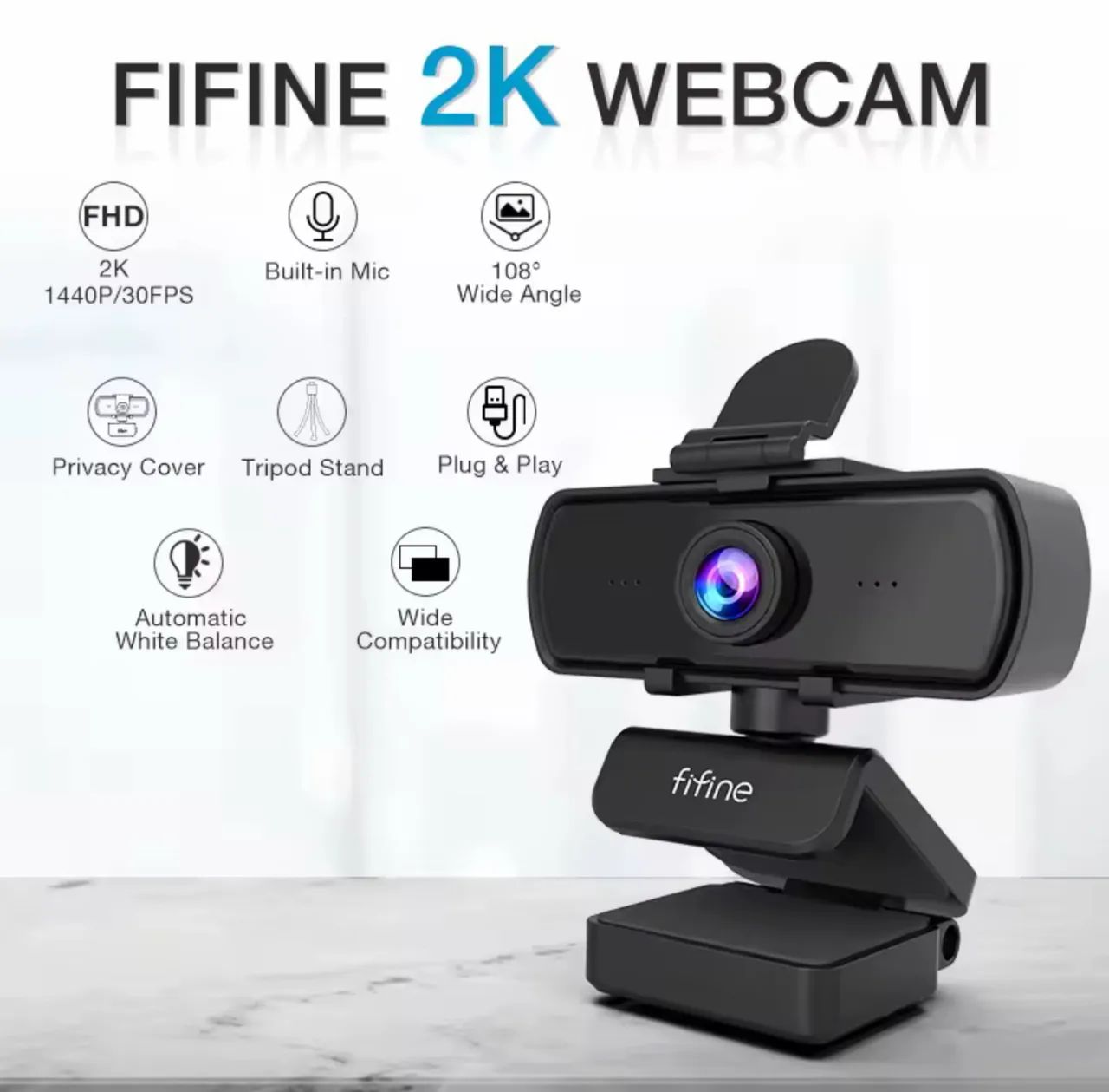 Webcam fifine k420 FHD 2K. @importech_084 - Foto 2