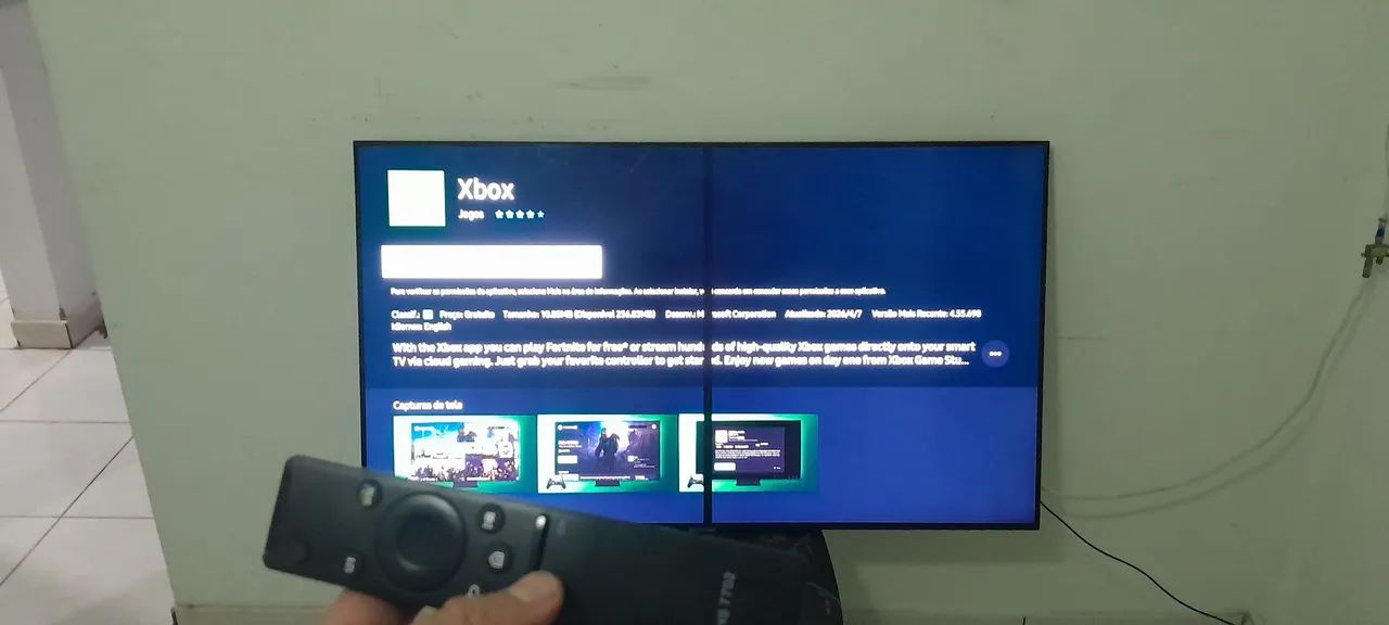 Tv 55 polegadas 4 k mais de 3 mil canais tem xbox porem tem listra  - Foto 5