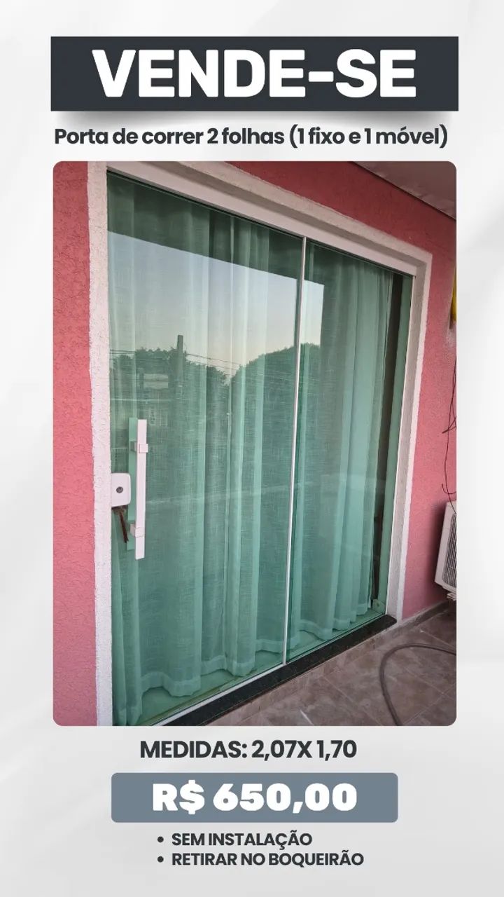 Janelas e portas vidro temperado tamanhos e valores variados
