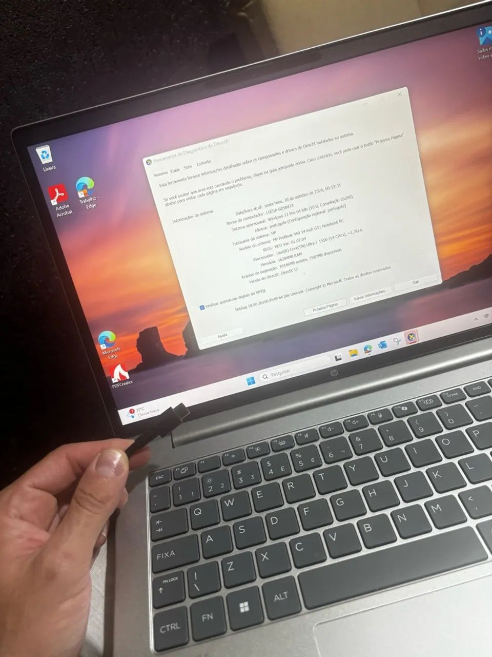 Notebook HP PRO BOOK 440 G11 INTEL CORE - NOVO - Foto 5