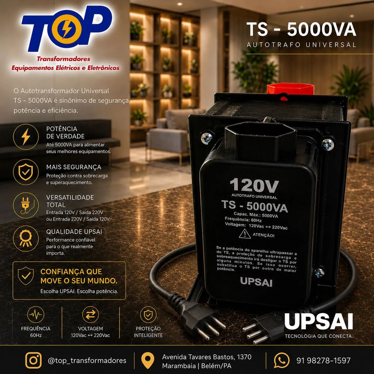 Transformador 5000 va UPSAI