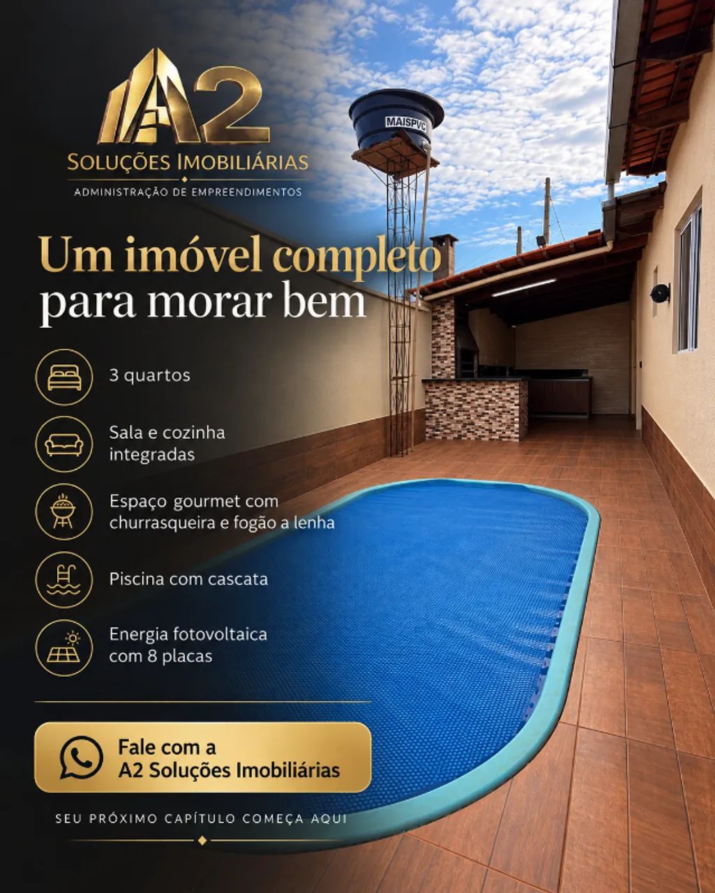 Casa em Nova Veneza-GO, 3 quartos