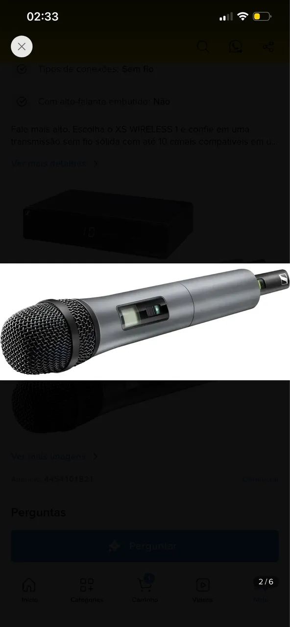 Microfone Sem Fio Sennheiser Xsw 1-825-a -SF303 - Foto 2