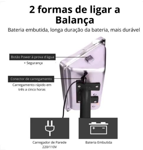 Balança Digital Bivolt 150 Kg Garantia - Foto 3