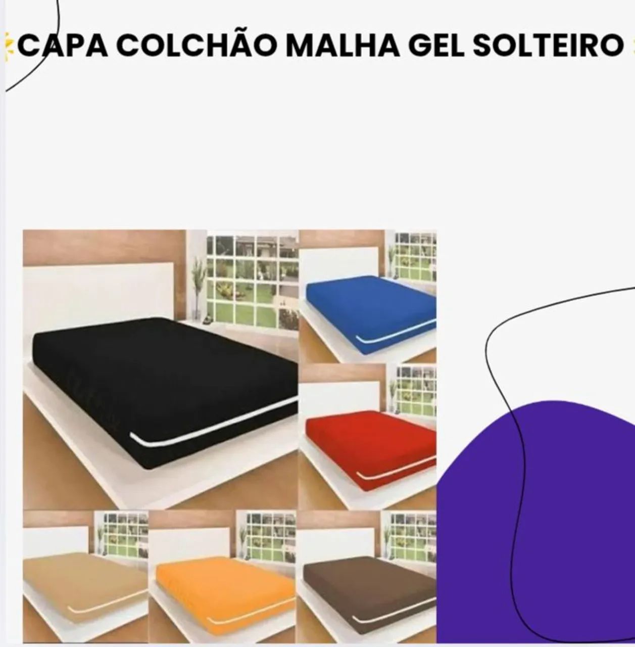 Capa de colchão solteiro e casal com zíper  - Foto 2