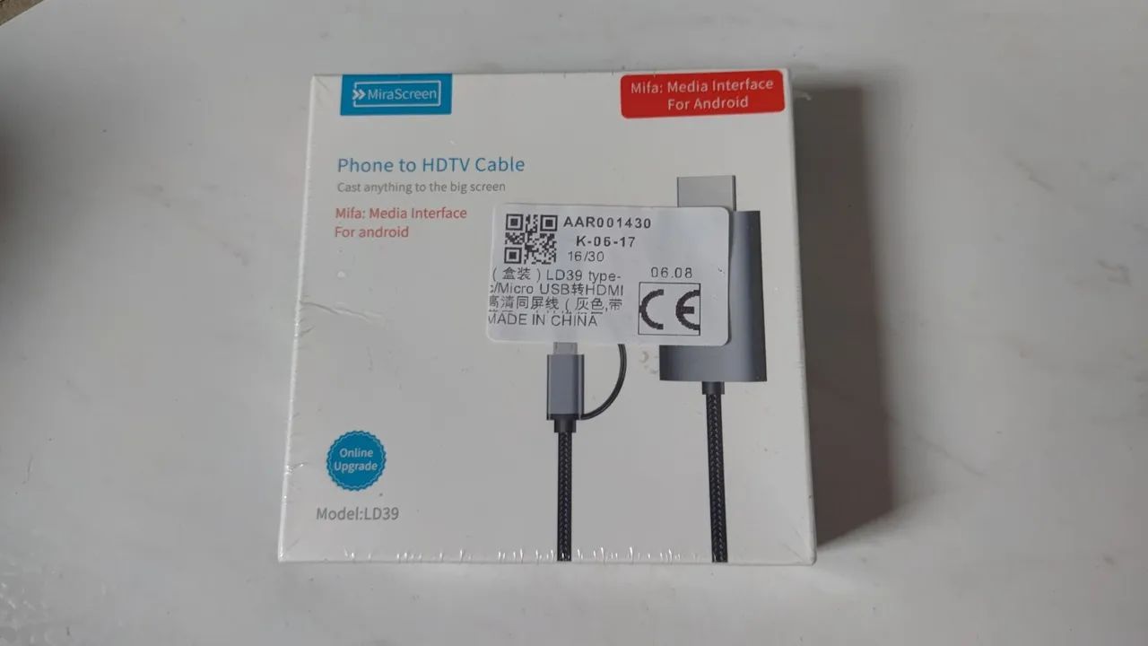 Cabo celular / startphone para TV (HDMI) - MiraScreen LD39