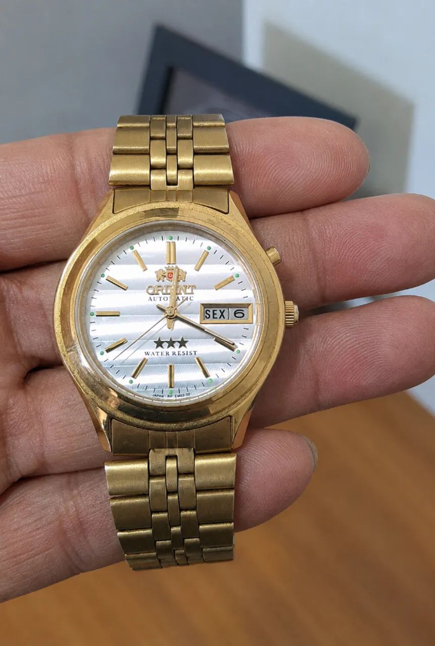 Relógio Orient automático dourado  - Foto 4