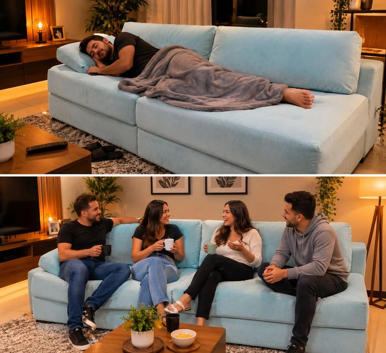 Sofa 4 lugares cama