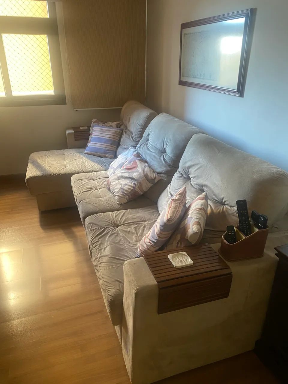 Sofá retrátil e reclinável com chaise - 3,15 mt