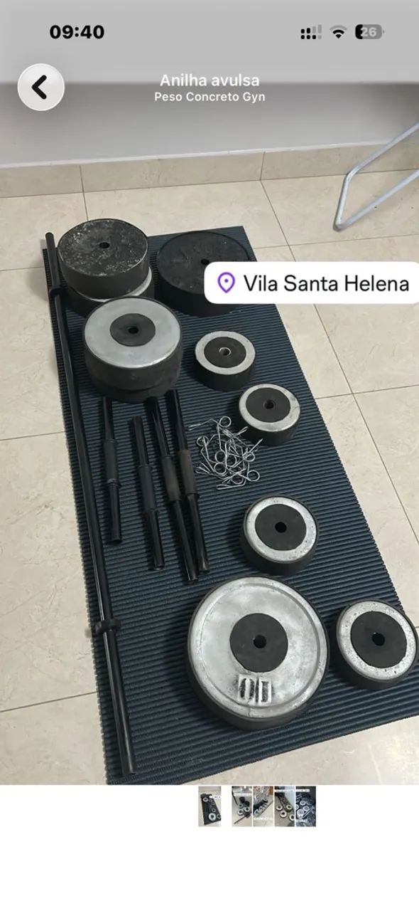 Halter, barra e anilha 