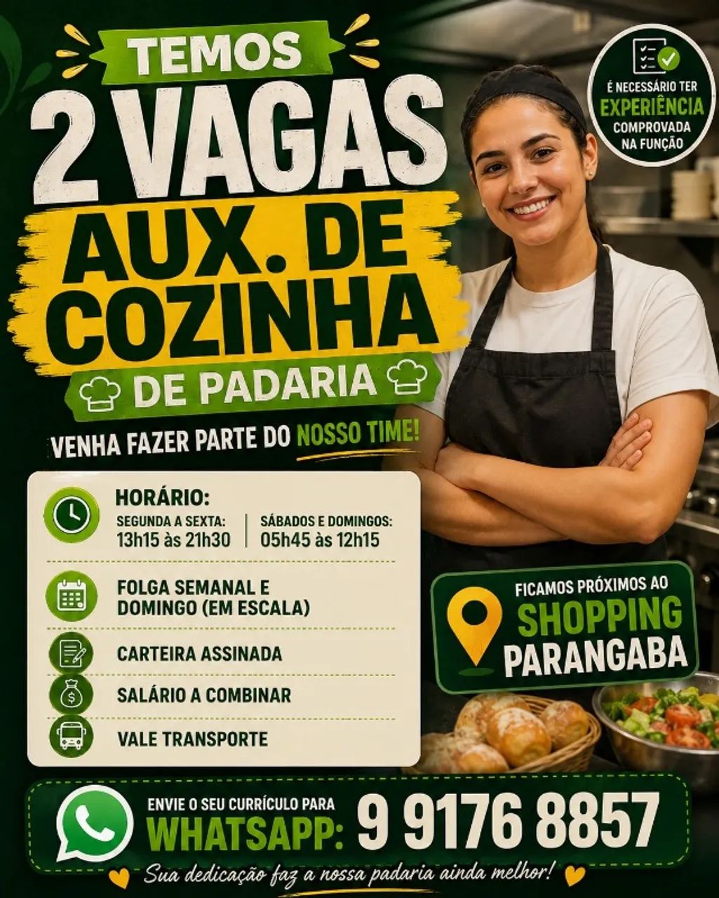 VAGA - AUXILIAR DE COZINHA