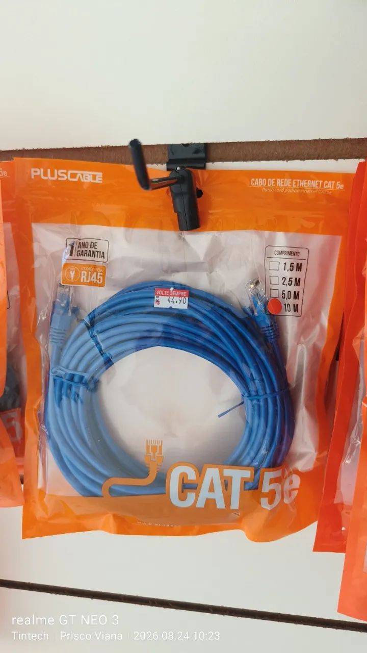 Cabo de Rede Ethernet RJ45 CAT5e e CAT6 - Vários Tamanhos - Foto 3