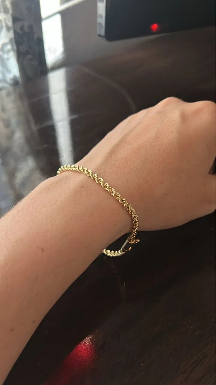 Pulseira de ouro 18k 750 com 6.7 gramas - Foto 2