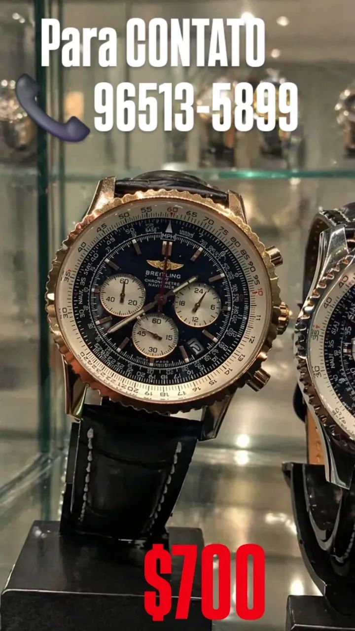 Relógio BREITLING NAVITIMER MULTIFUNCIONAL PULSEIRA DE COURO  - Foto 2
