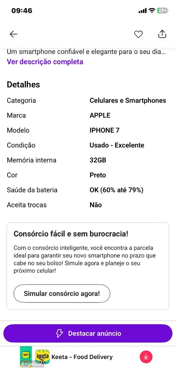 iPhone 7 único dono - Foto 2