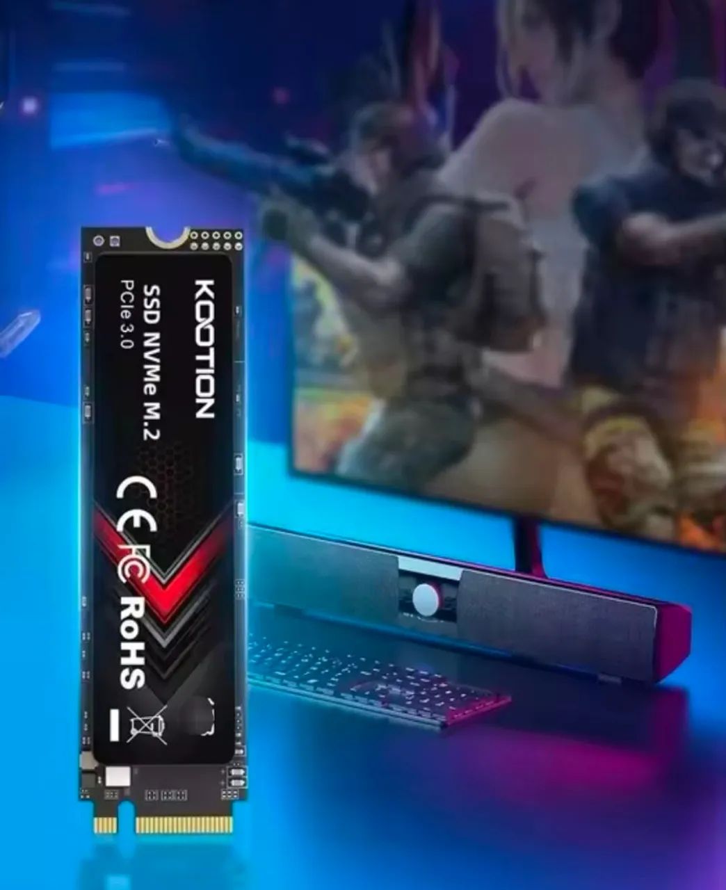 SSD NVMe 256GB Kootion Original, M.2, X15 Lite, Leitura 1500MB (Novo)