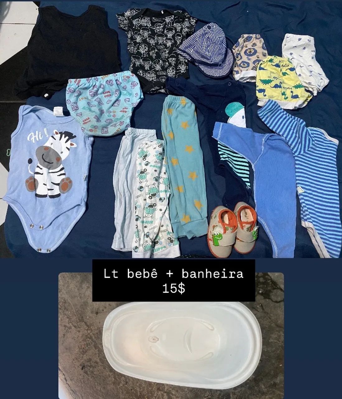 Lote de bebê + banheira 