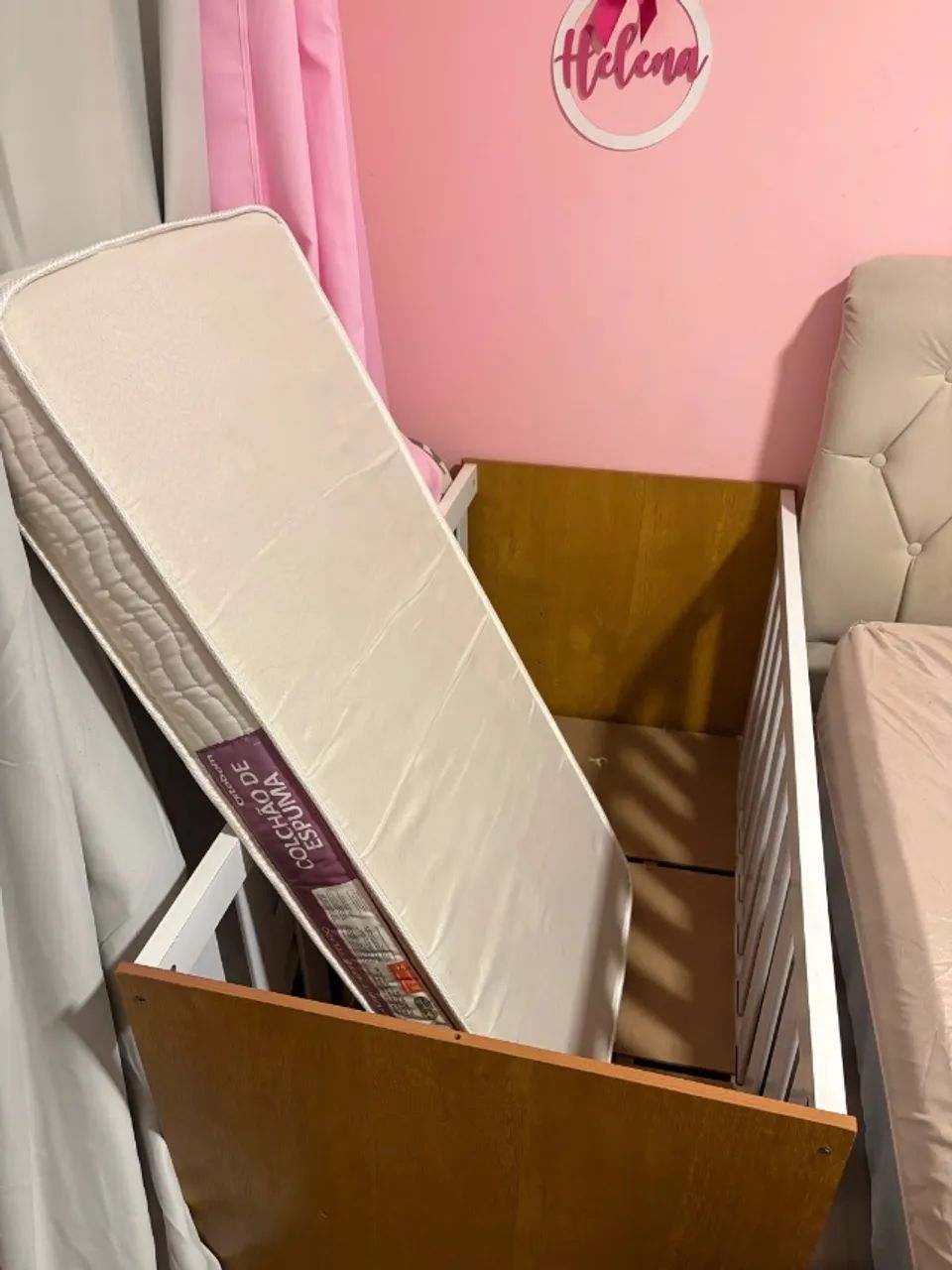 Berço mini cama 100% mdf e colchão  - Foto 5