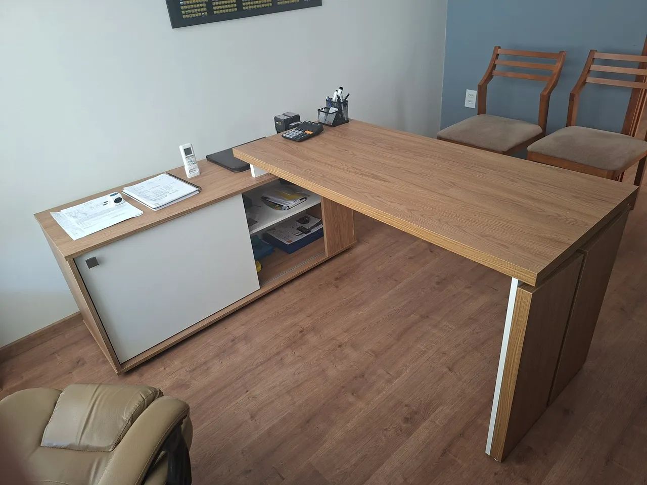 Mesa de escritório em L Diretor - Foto 2