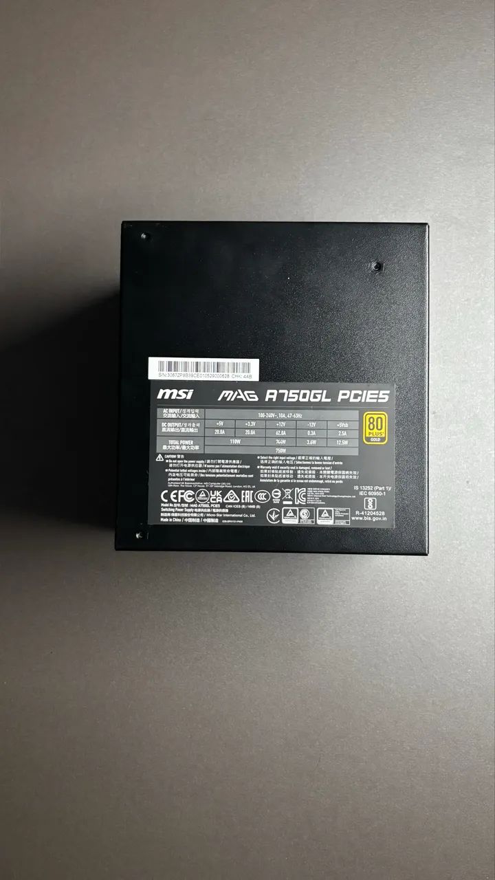 Fonte msi 750w 80plus gold modular - Foto 3