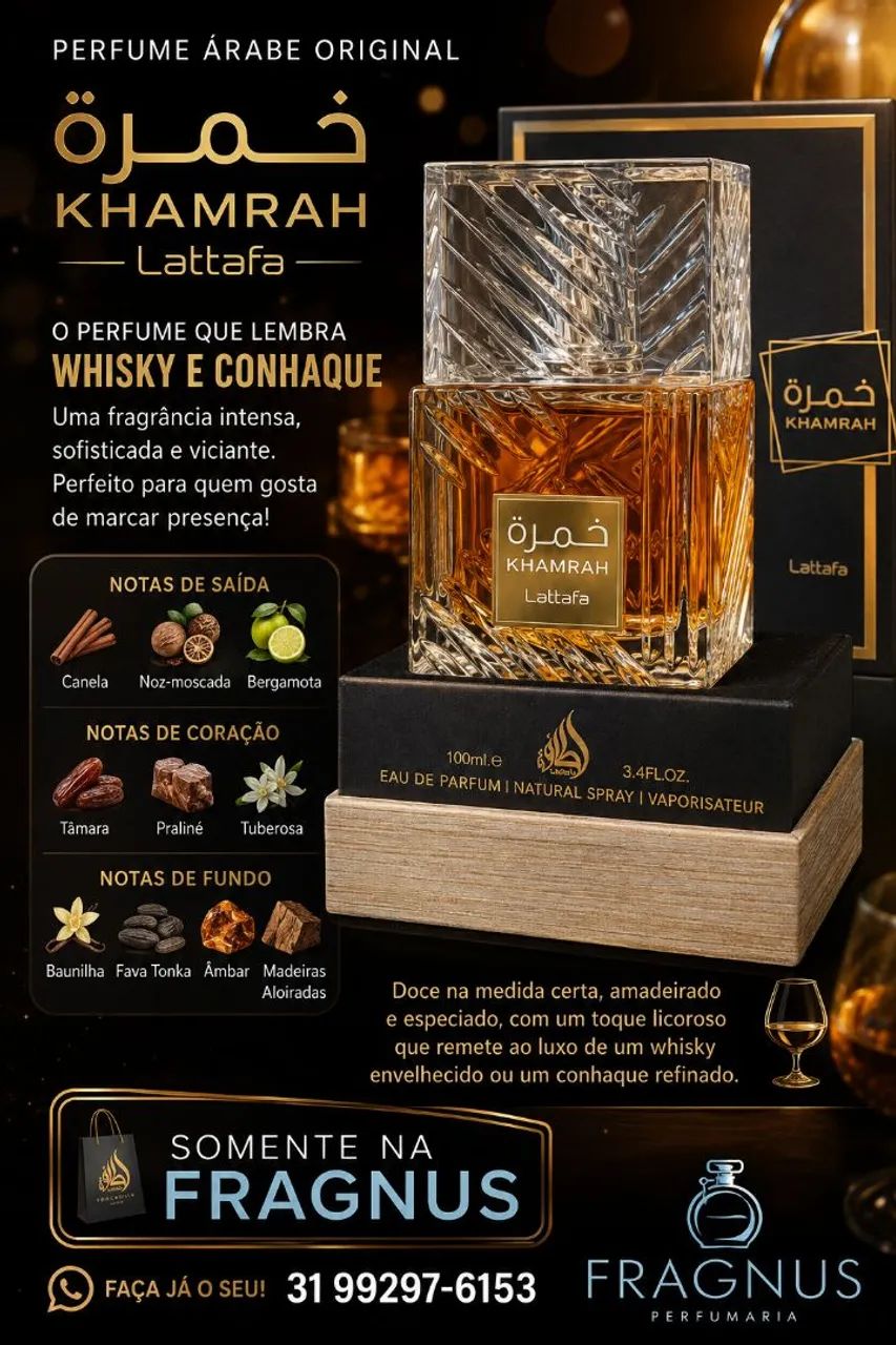 Perfume Árabe original Khamrah 