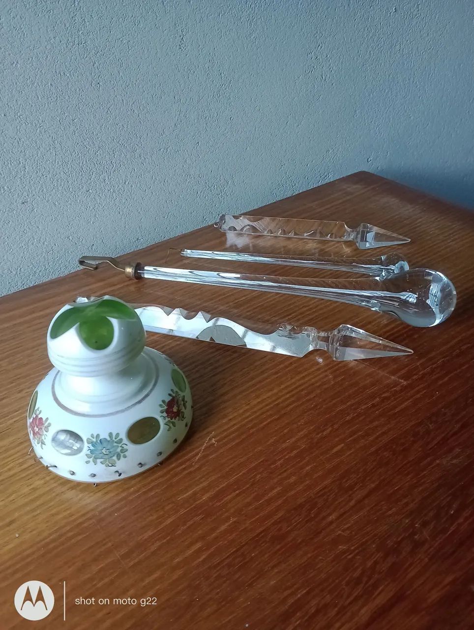 Peças antigas de cristal p/ Lustre 