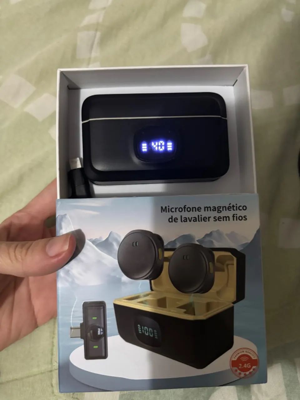 Microfone sem fio lapela magnético sem fios - Foto 2
