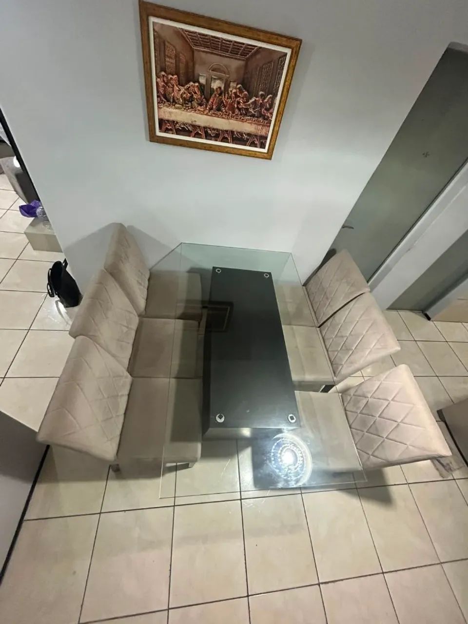 Mesa com 6 cadeiras - tamanho 0,90x1,60 - Foto 4