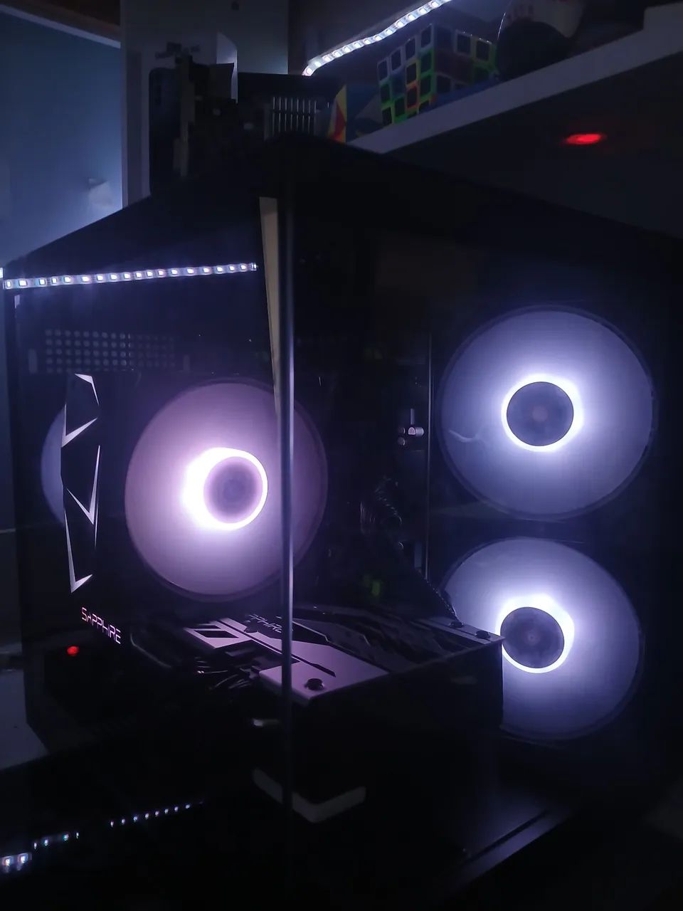 Gabinete Aquário Aigo Apollo A275 com 3 fans ARGB-Vai com caixa e apenas 2 meses de uso