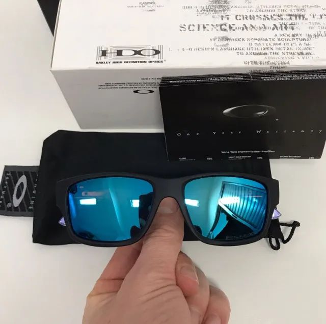 óculos de sol oakley jupter carbon azul - Foto 5