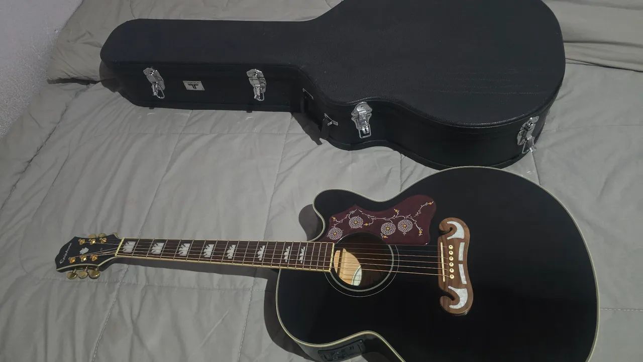 Violão Eiphone j 200 EC studio /com kase  - Foto 5