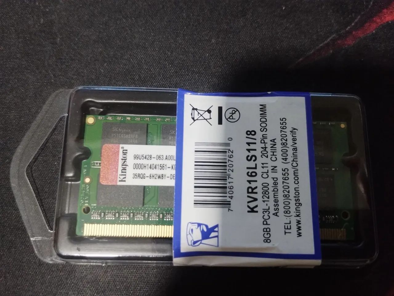 Memória RAM Kingston 8GB DDR3L