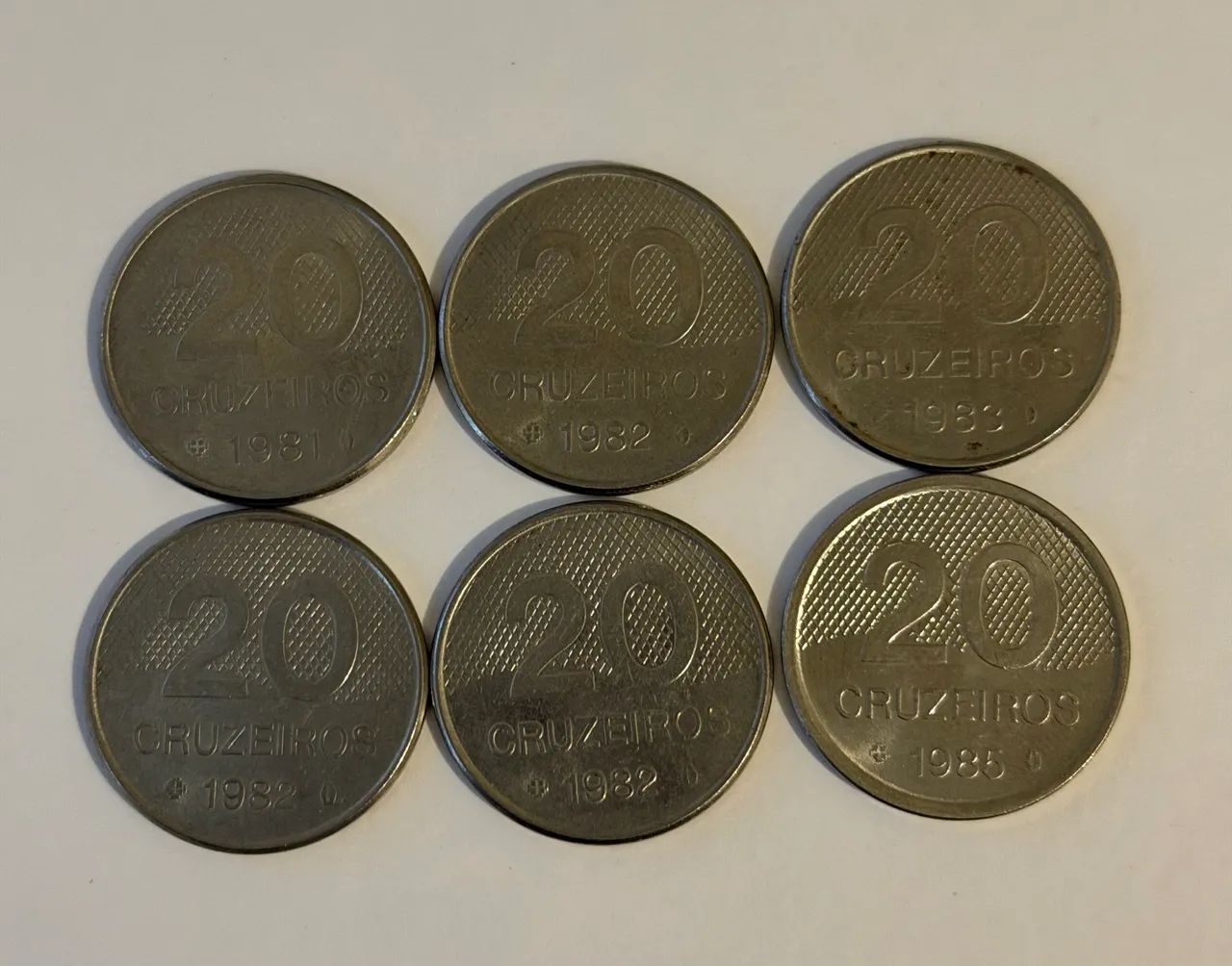 Lote com 6 Moedas- 20 Cruzeiros, Anos Diversos - Foto 2