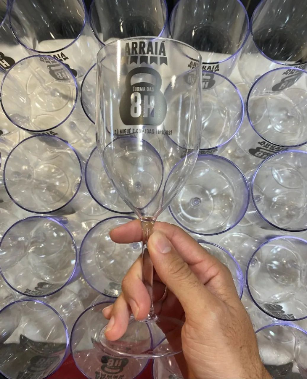 Taça vinho acrilico 340ml personalizadas - Foto 4