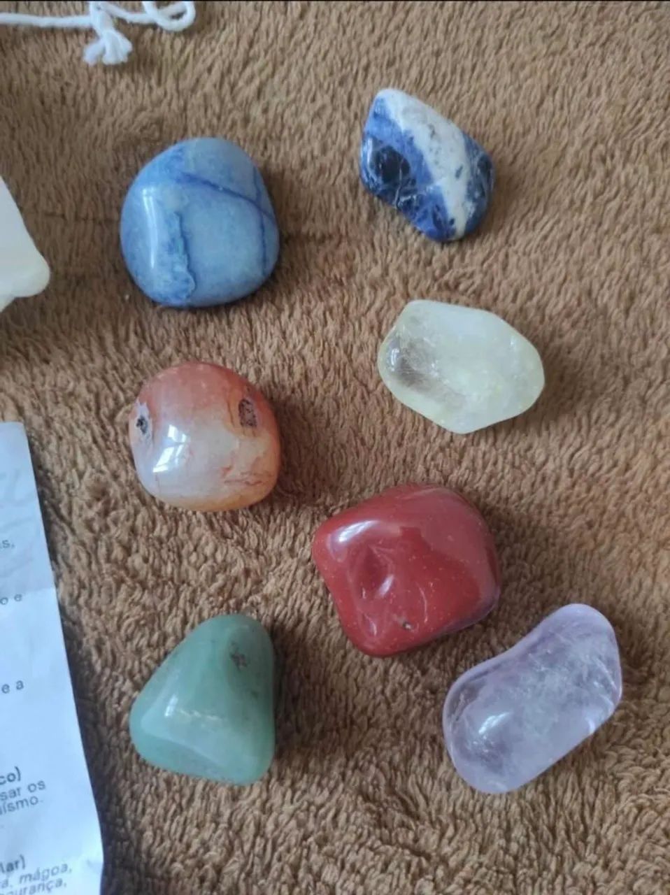 KIT com Sete Pedras semi preciosas Roladas dos Chakras - Foto 2