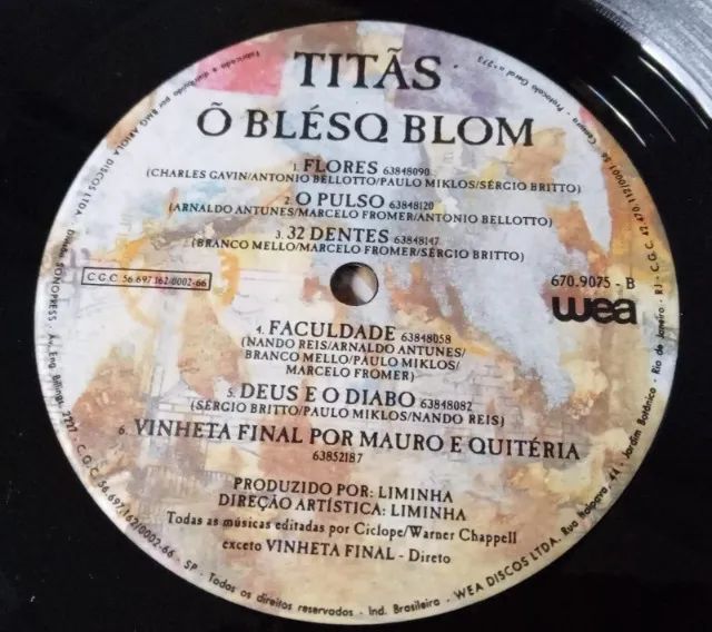 LP Titãs - Õ Blesq Blom 1989 - Foto 5