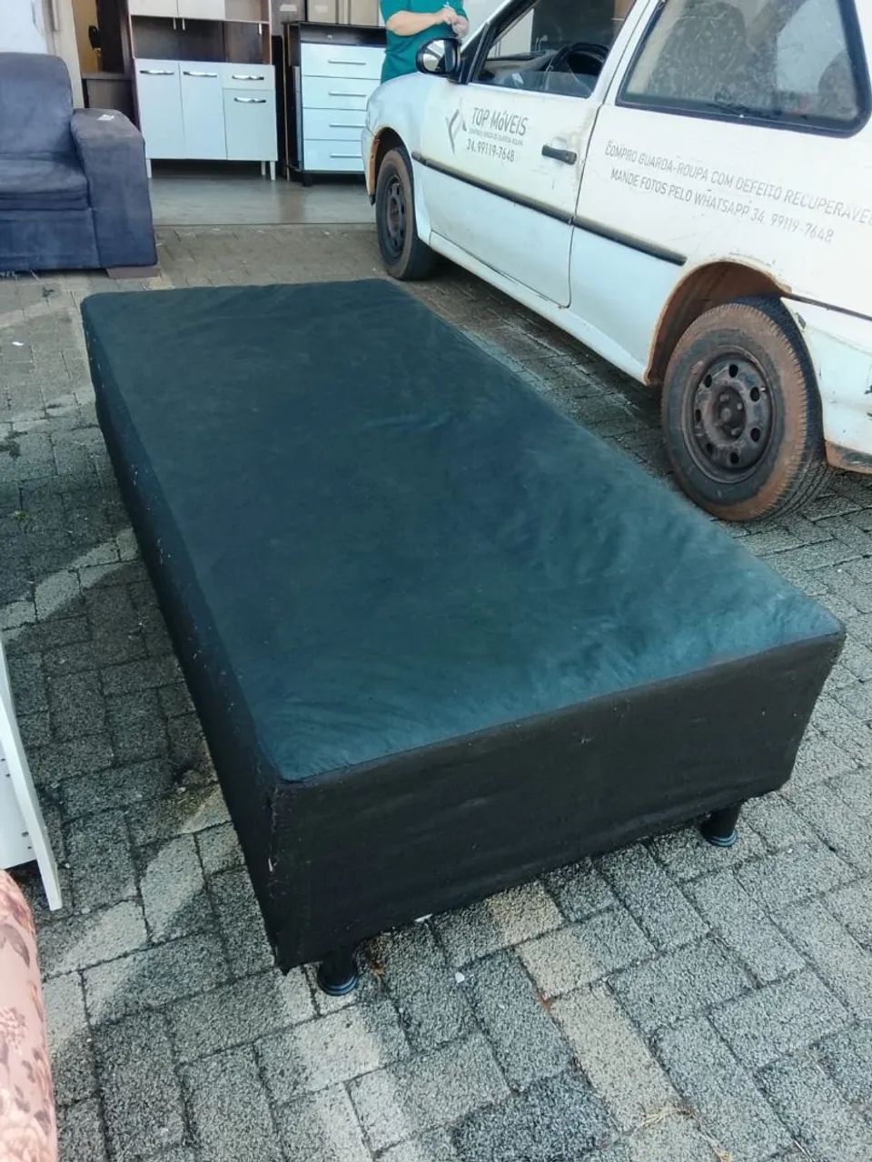 Base de cama box solteiro USADA ENTREGA dentro de Uberlândia MG  - Foto 2