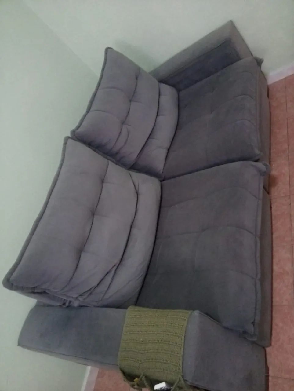 SOFÁ-CAMA 2 LUGARES CINZA - Foto 5