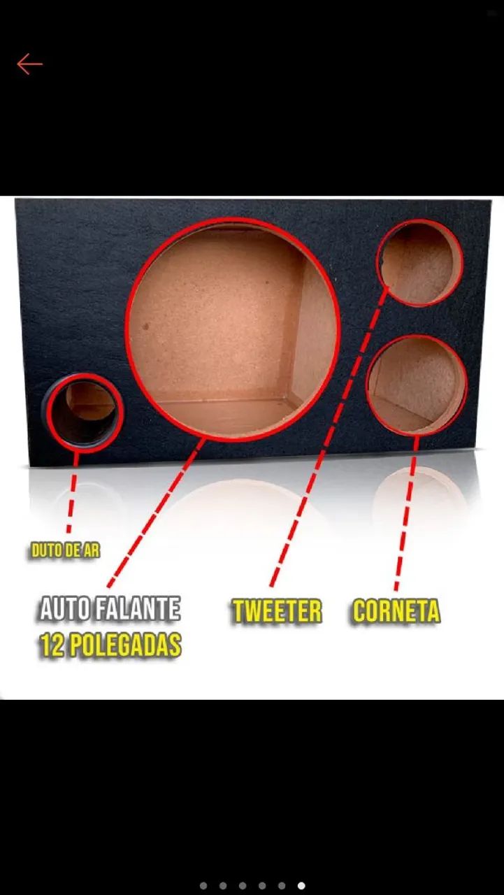 Caixa Trio Som Automotivo Falante. 12 Polegadas 38 Litros 100% Mdf Qualidade Premium. - Foto 3