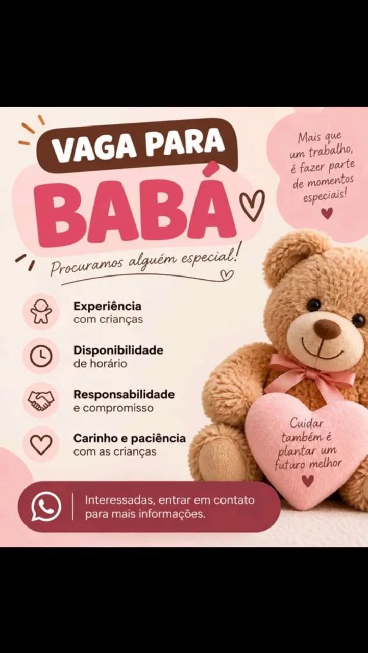 Ofereço serviços de babá 